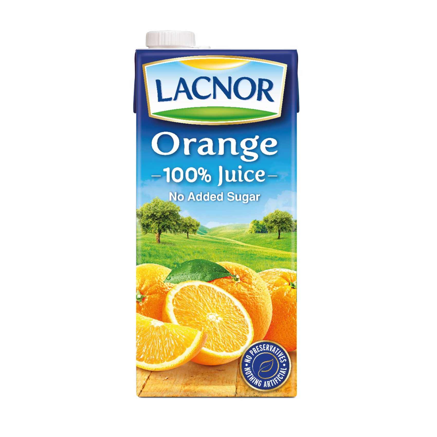Lacnor No Added Sugar Orange Juice, 1L