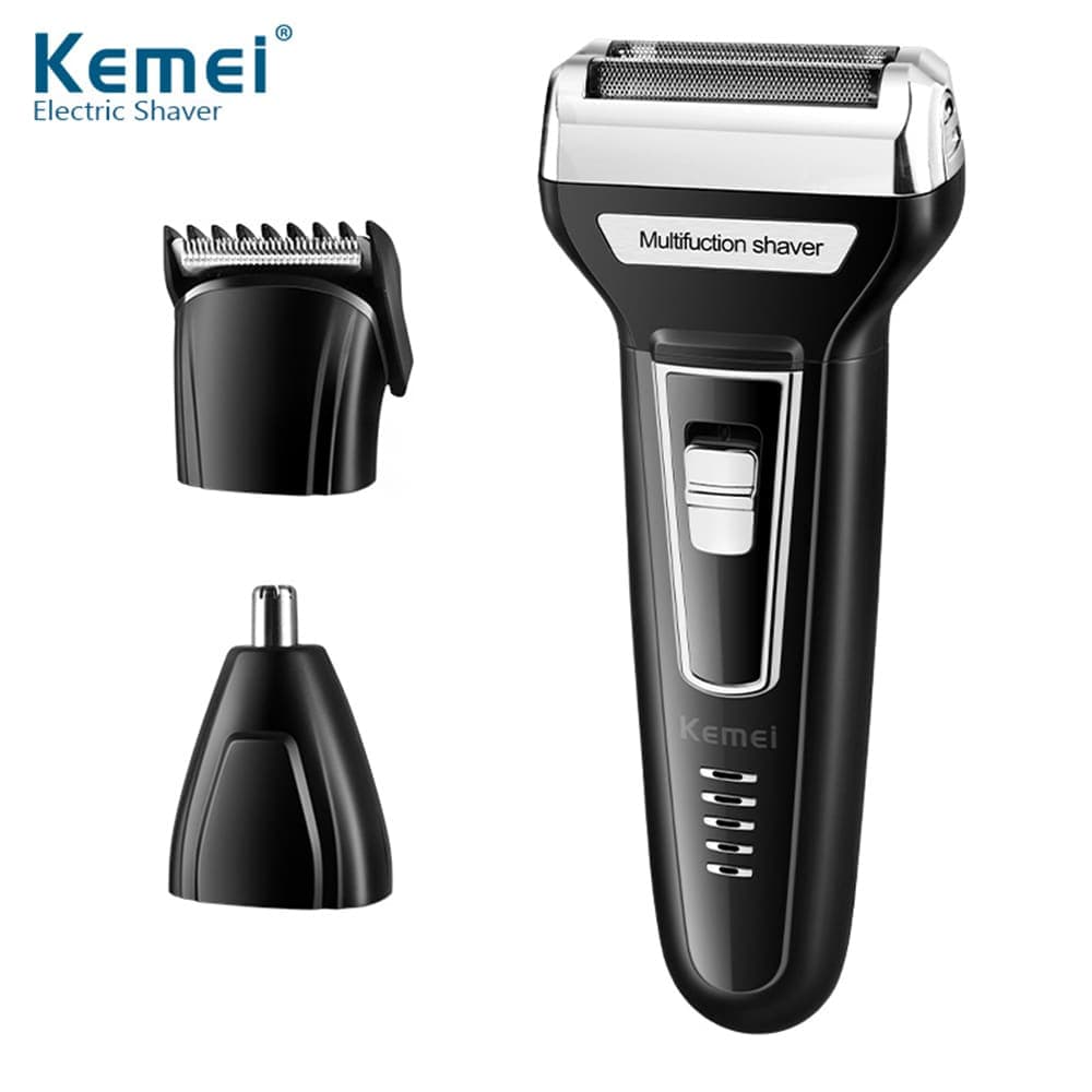ماكينة حلاقة كهربائية وطقم عناية 3 في 1 قابل للشحن USB من كيمي KM-6559