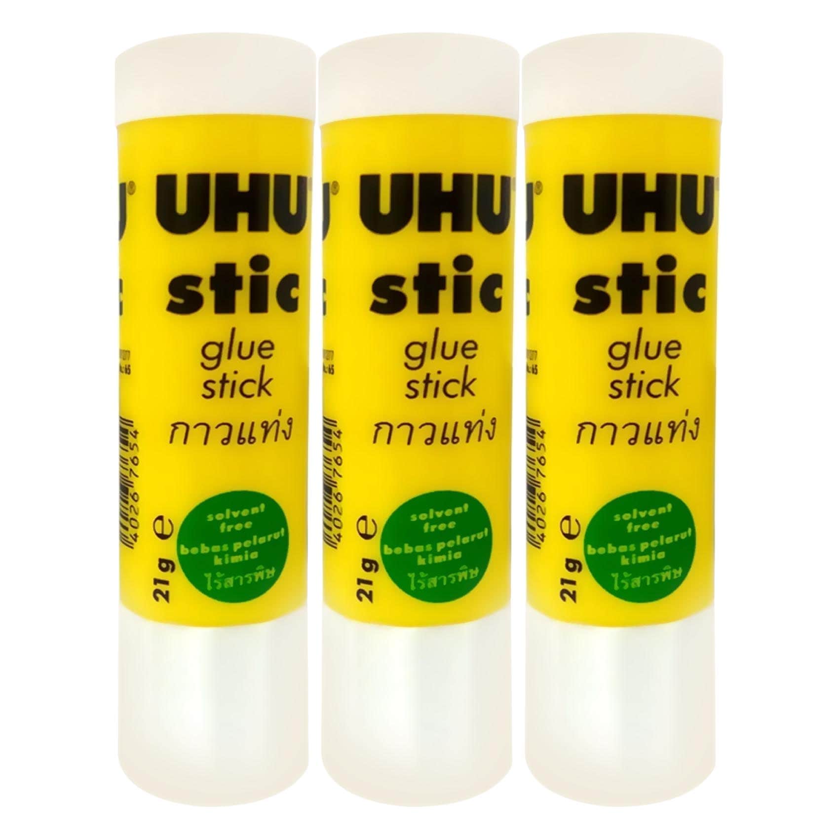 UHU Stic Glue Stick White 21g (Pack of 3)
