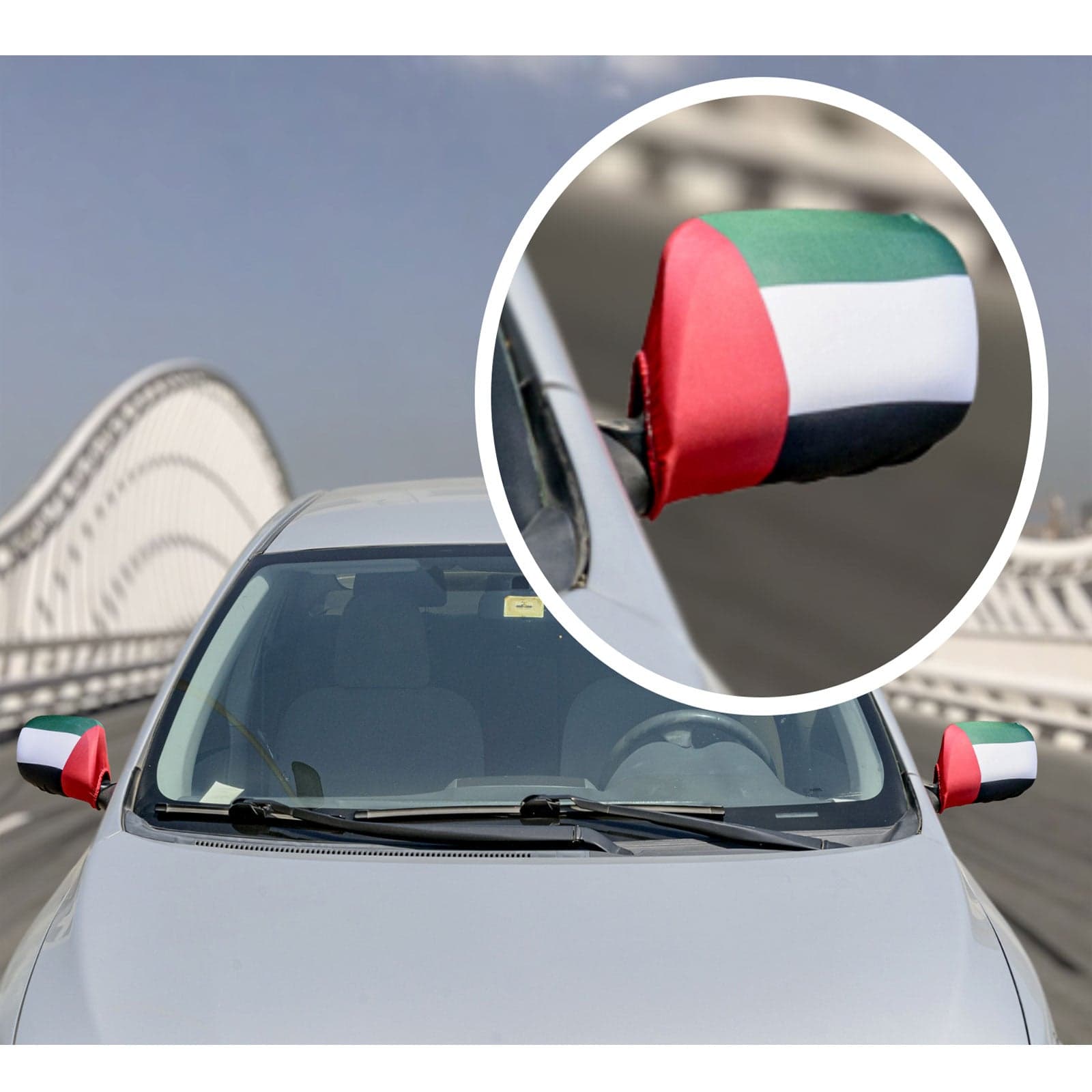 أعلام الإمارات لمرآة السيارة (زوج)
