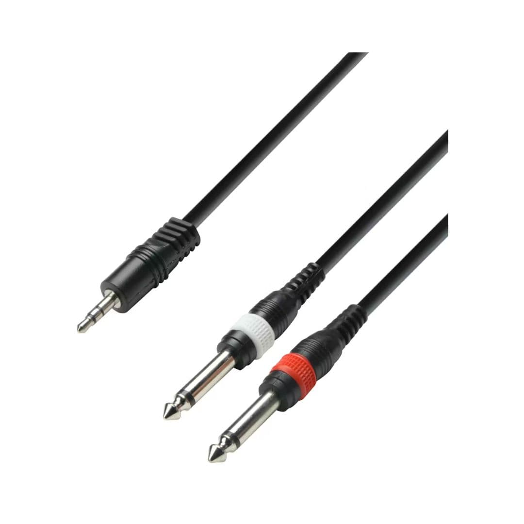 Adam Hall 3-STAR YWPP 0300 2x Jack TS to Minijack 3m Y-Cable