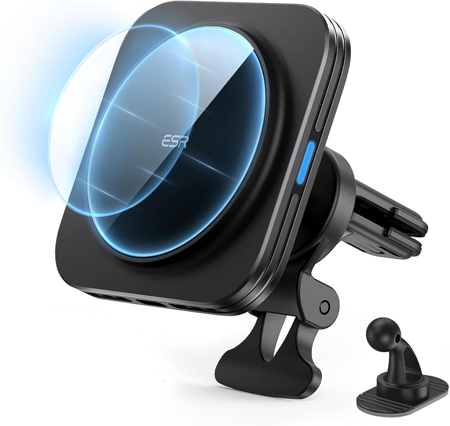 ESR HaloLock 15W MagSafe Magnetic Wireless Car Charger, Air-Vent / Dashboard Mount, Black