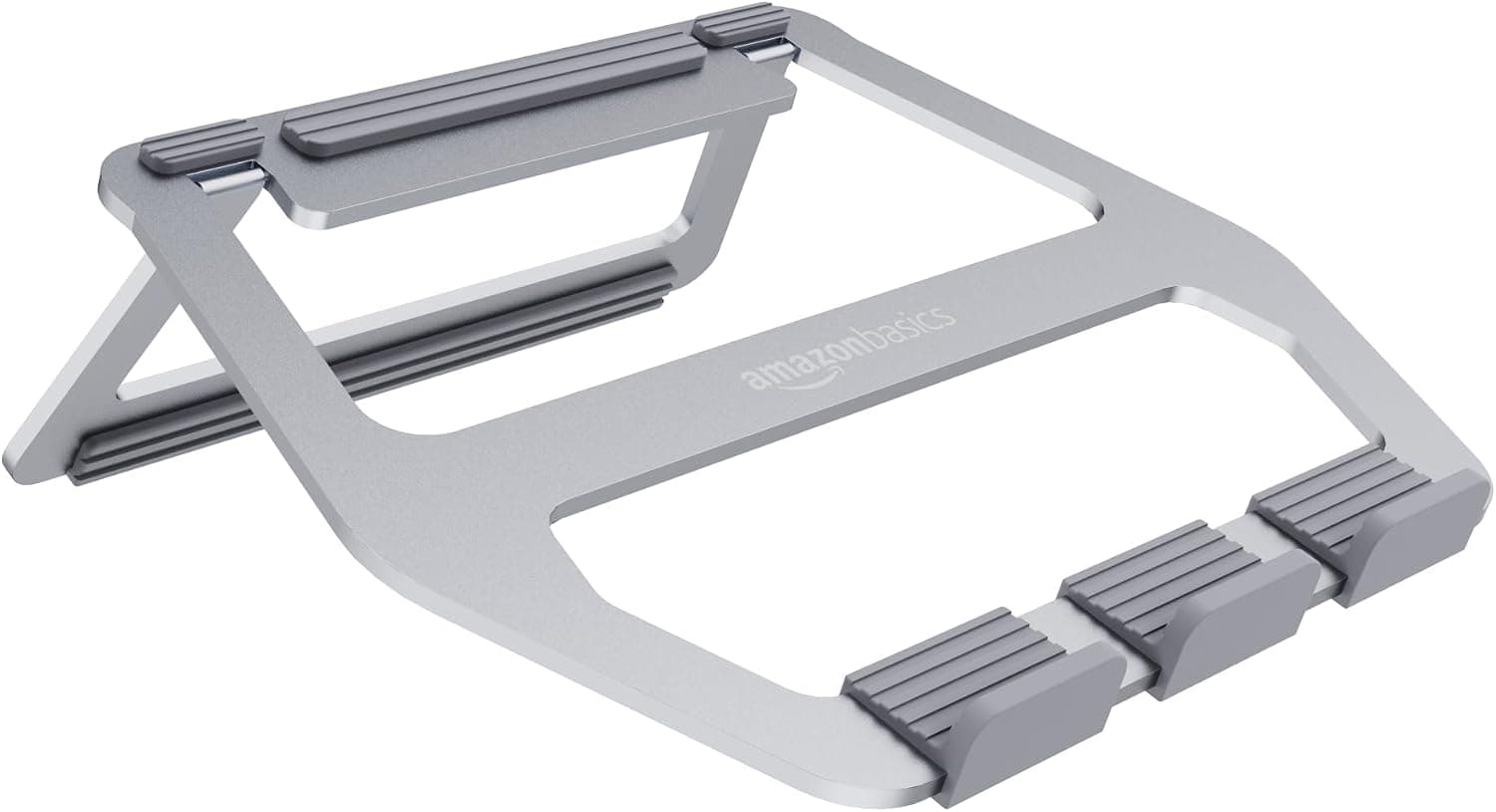 Amazon Basics Foldable Aluminium Laptop Stand for Laptops up to 13 inch (Silver)