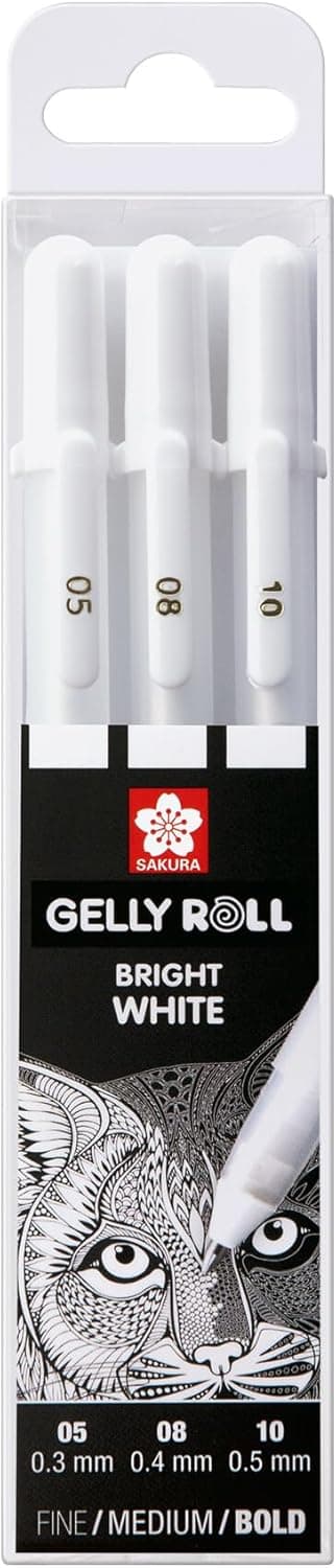 Sakura Gelly Roll White Gel Pens (3-Pen Set)