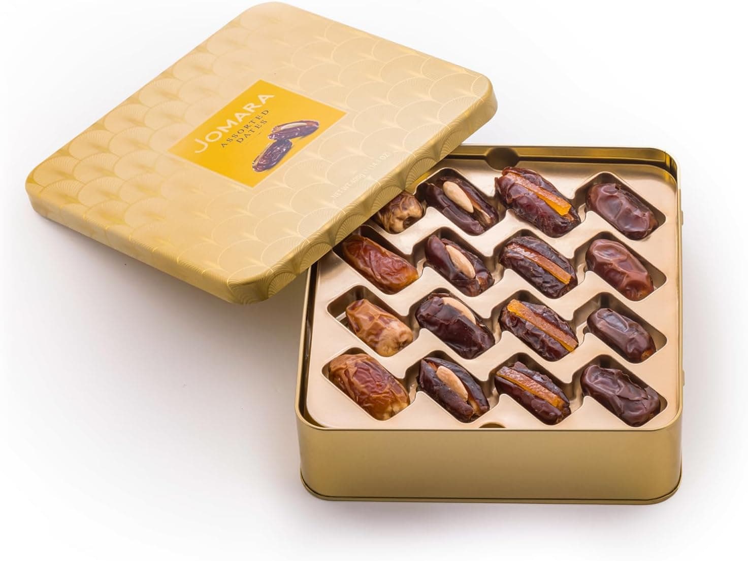 Jomara Assorted Filled Dates Tin 400g Gift Box