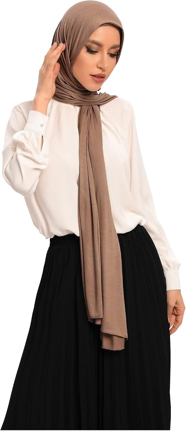 حجاب جيرسيه هايبيه الفاخر 70×28 بوصة (كاكي)