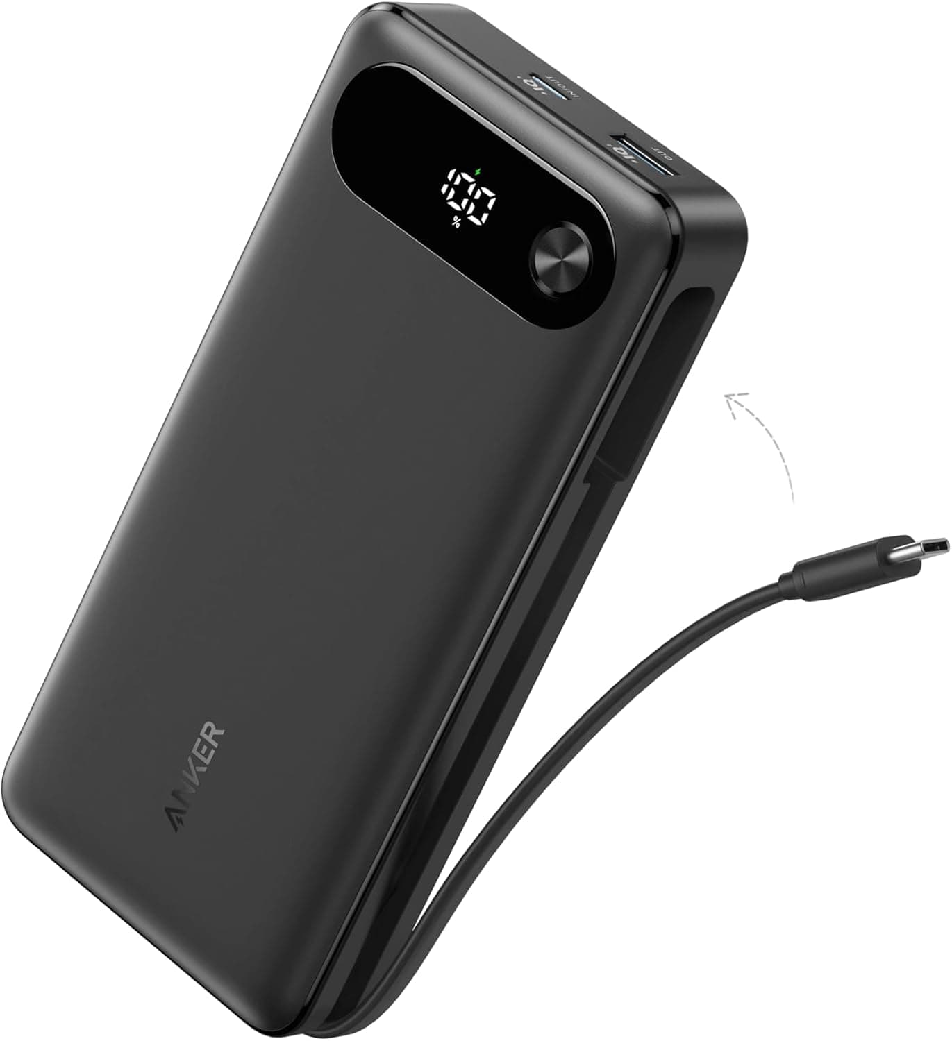 أنكر باور بانك 20000 مللي أمبير بقدرة 87 واط (كابل USB-C مدمج)