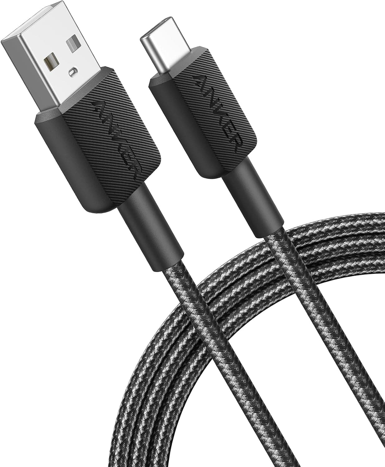 Anker 322 USB-A to USB-C Cable, Braided (1.8m, Black)
