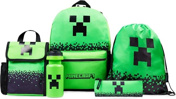 Minecraft Kids School Backpack Set (4-Piece)