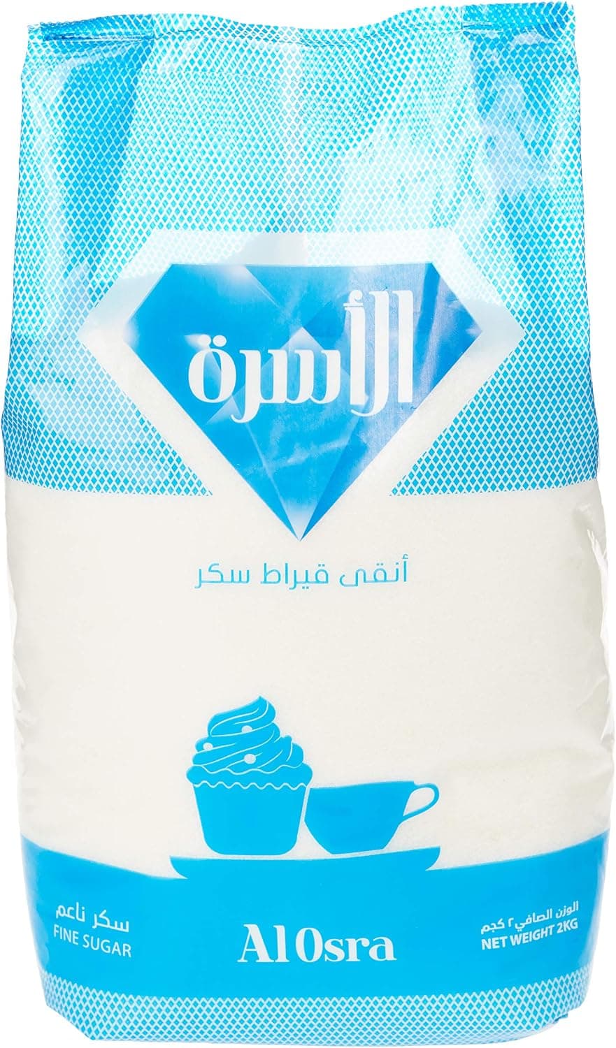 سكر أبيض ناعم من الأسرة 2 كجم